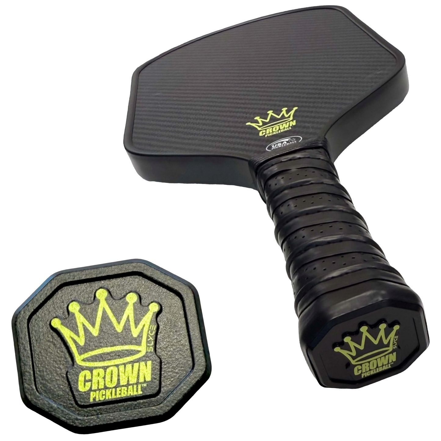 CROWN PICKLEBALL - Special Edition Crown Pickleball SpeedCap Paddle Performance Enhancer BY SLYCE (BLACK, 1 oz.)