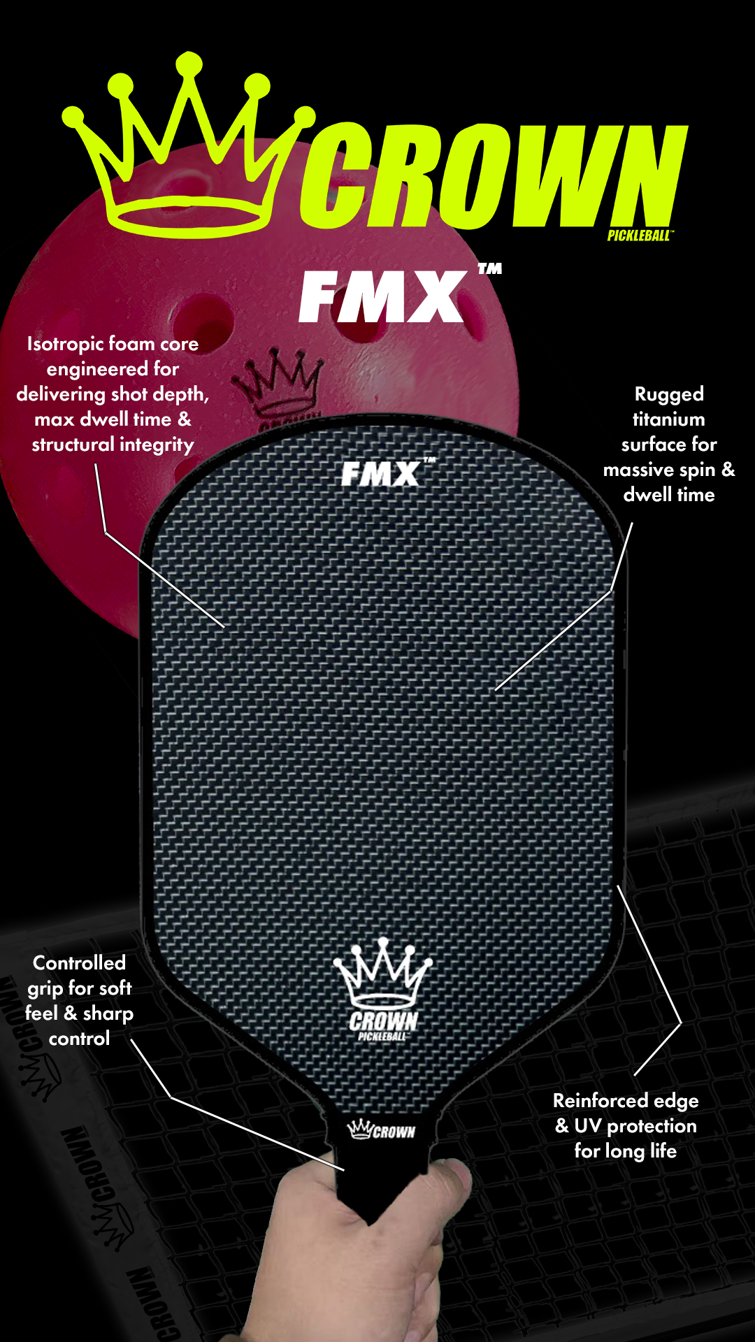 CROWN PICKLEBALL - FMX™ Pickleball Paddle