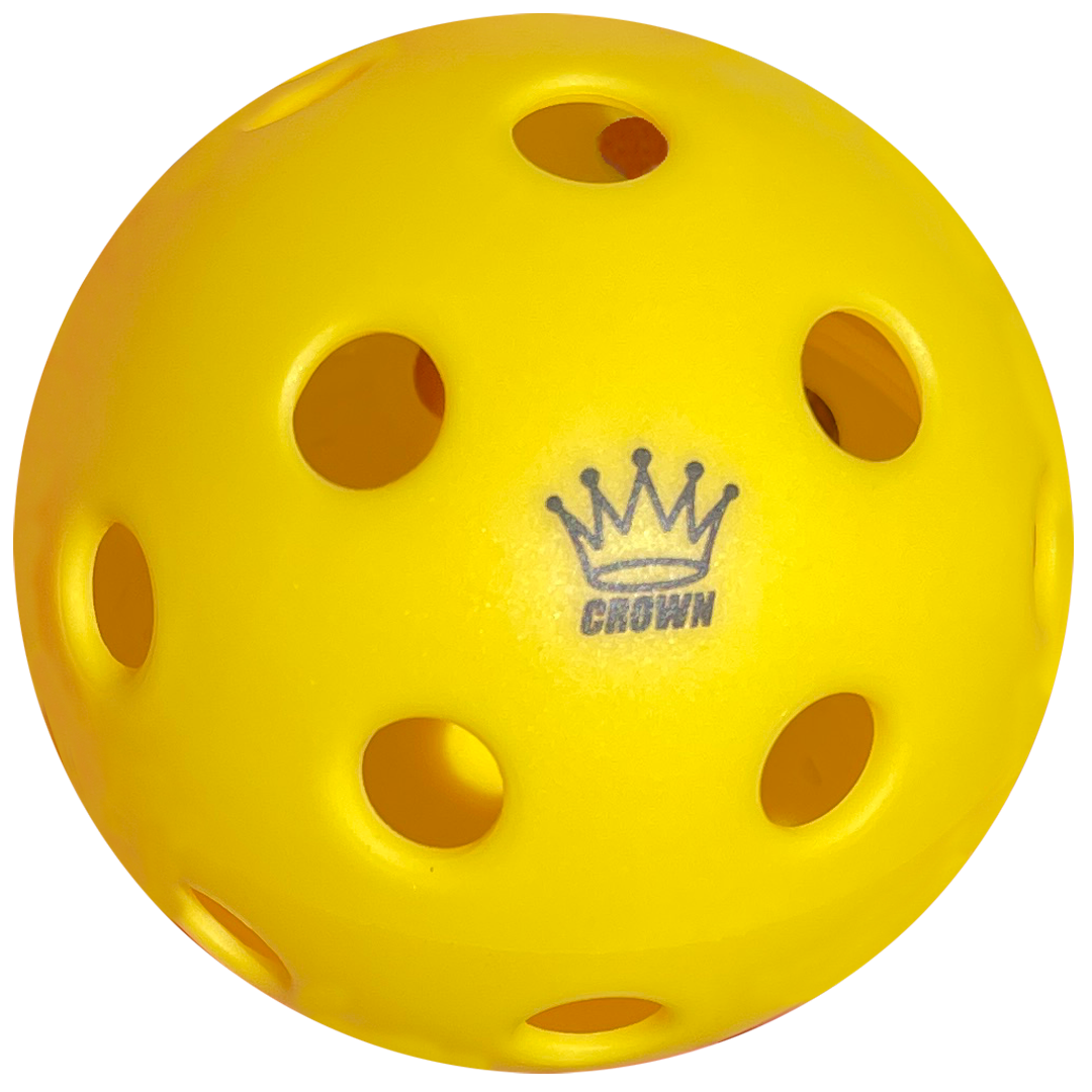 CROWN PICKLEBALL - High-Performance INDOOR Pickleballs (100-PACK LEMON)