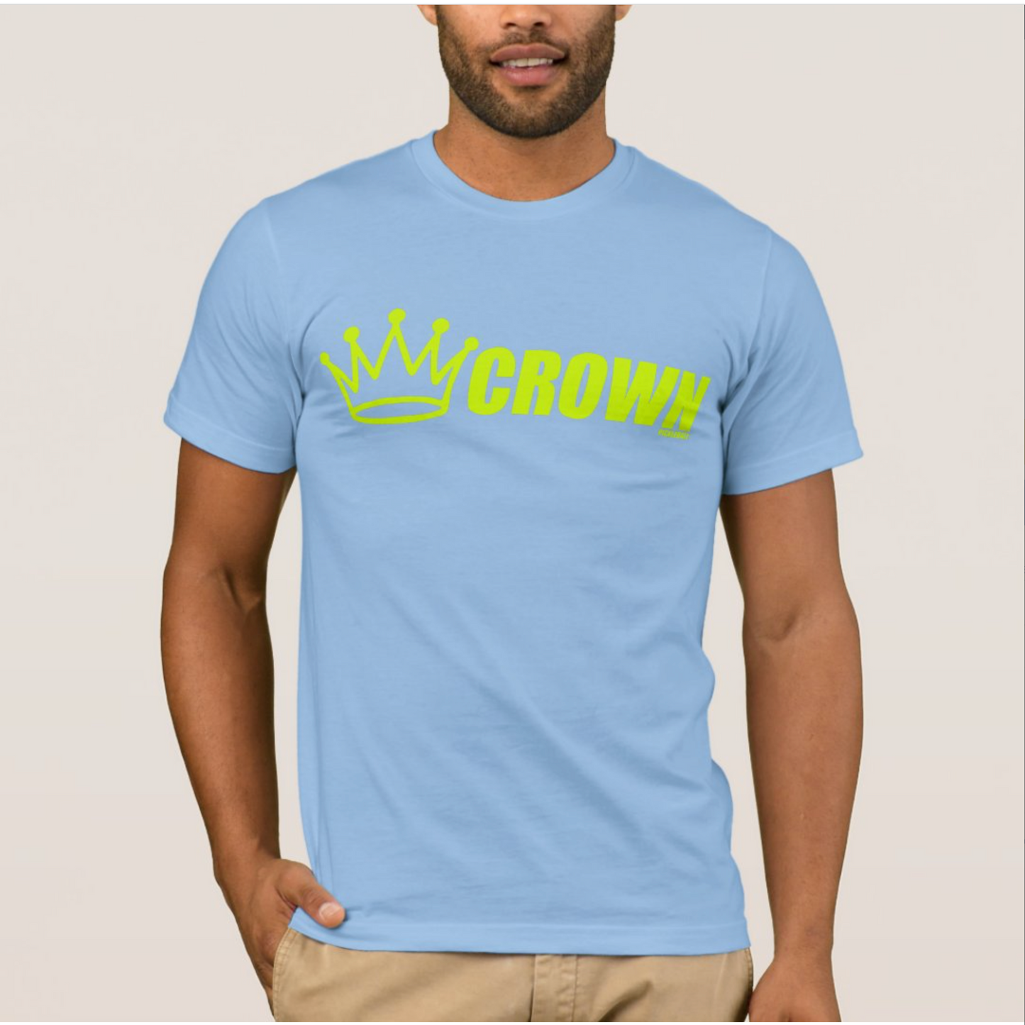 CROWN PICKLEBALL - Men's Horizontal Logo Shirt (Sea/Lime)