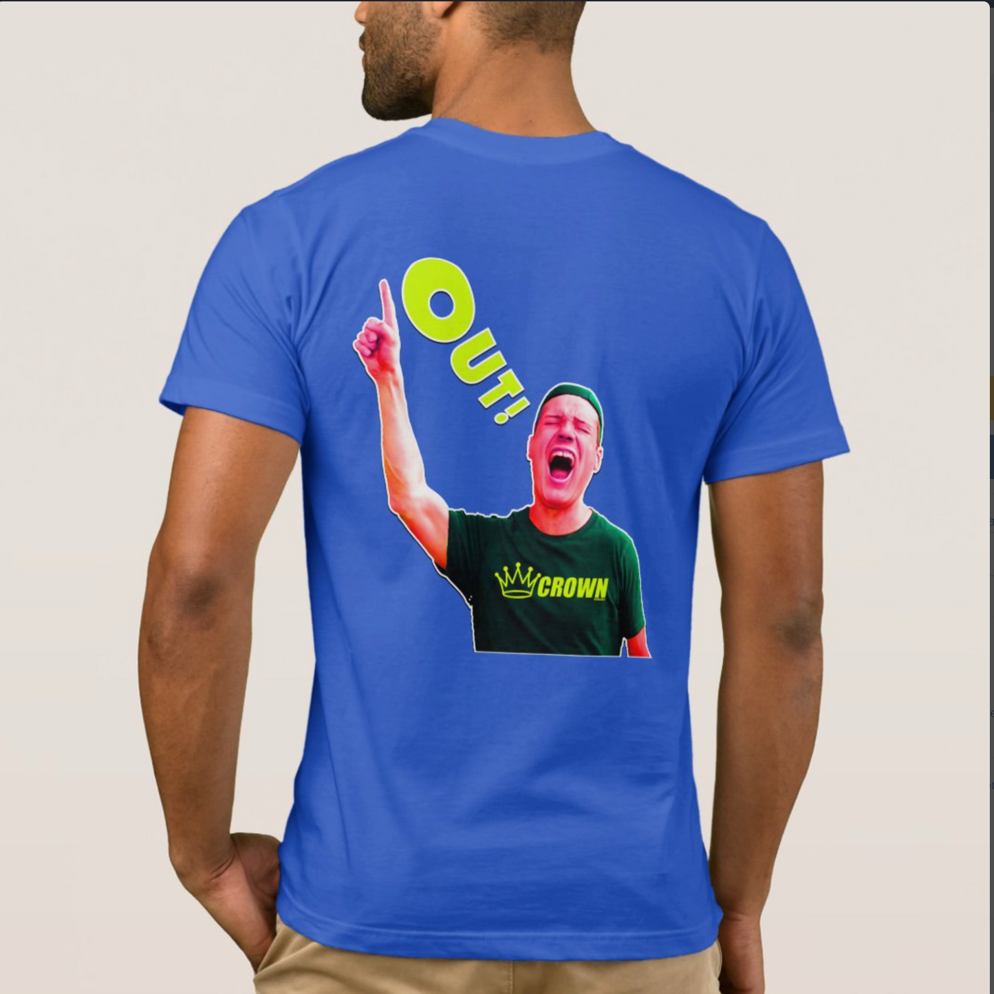 CROWN PICKLEBALL - Men's OUT! Shirt (Blue/Lime)