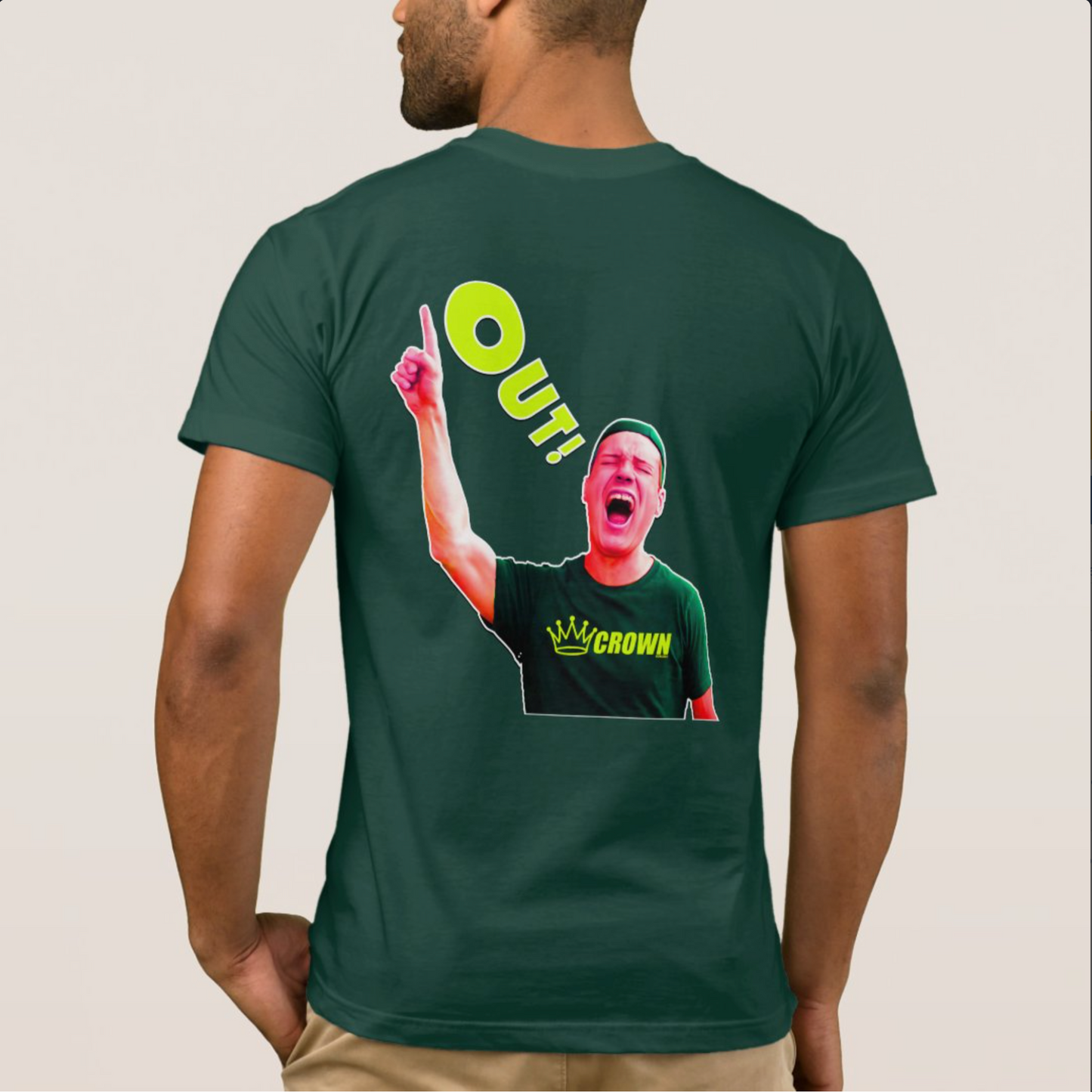 CROWN PICKLEBALL - Men's OUT! Shirt (Green/Lime)