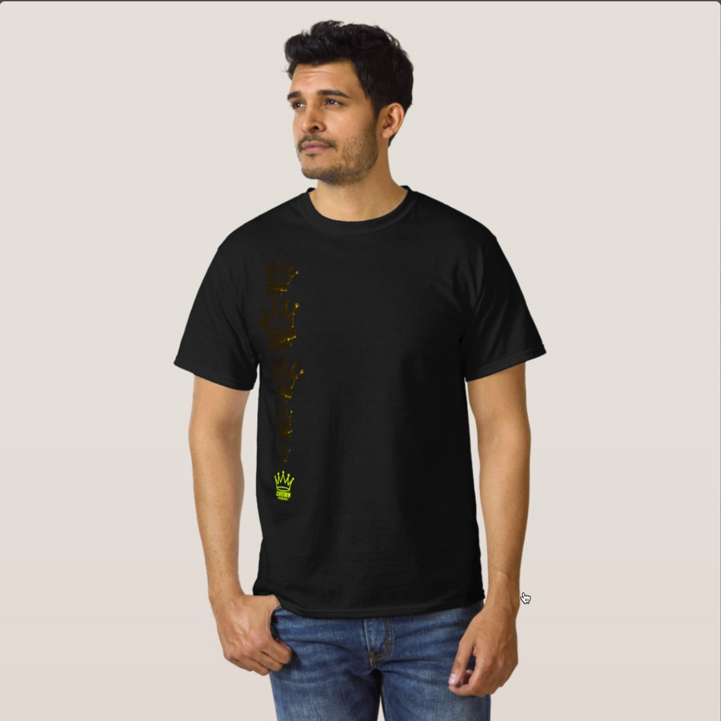 CROWN PICKLEBALL - Men's Pickleball Stamp Shirt (Black/Yellow)