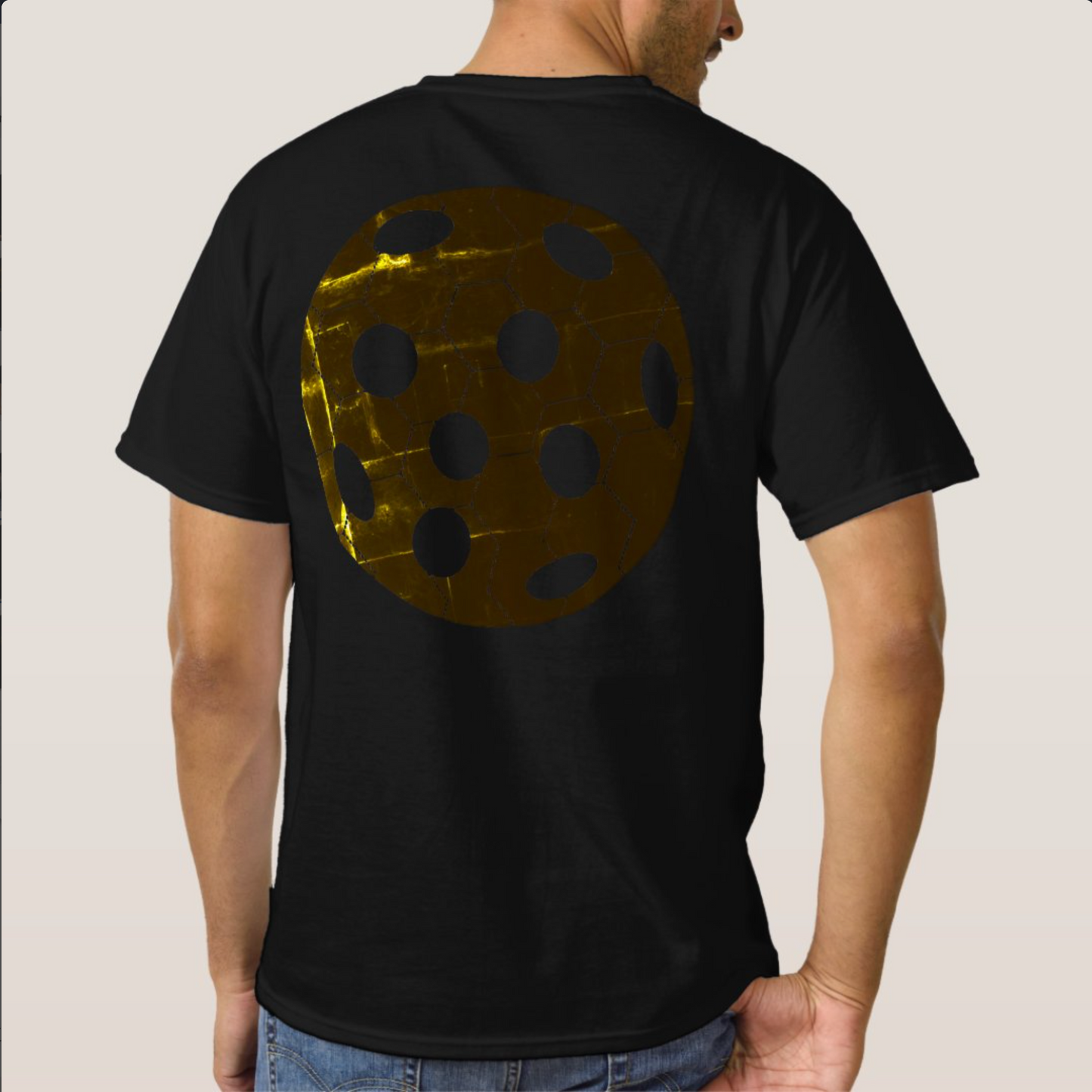 CROWN PICKLEBALL - Men's Pickleball Stamp Shirt (Black/Yellow)