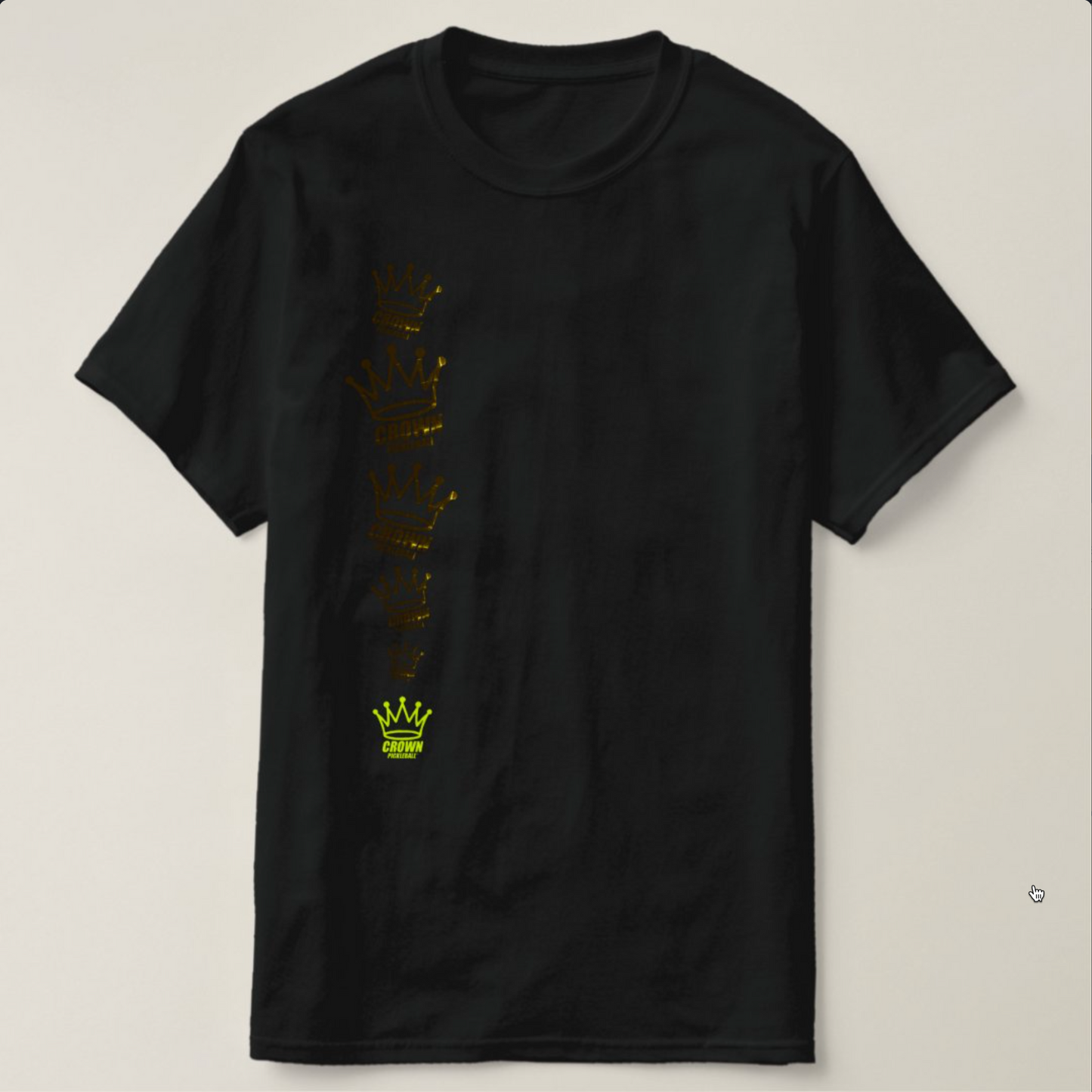 CROWN PICKLEBALL - Men's Pickleball Stamp Shirt (Black/Yellow)