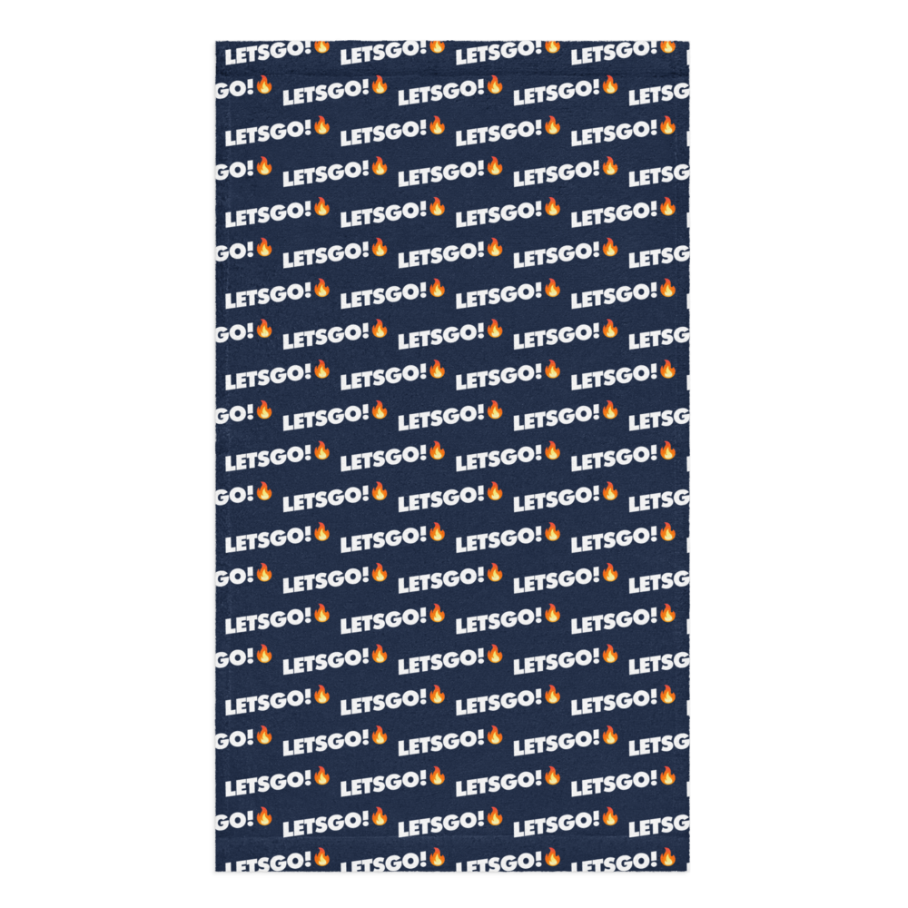 CROWN PICKLEBALL - LETSGO!🔥 Pattern Hand Towel (NAVY)