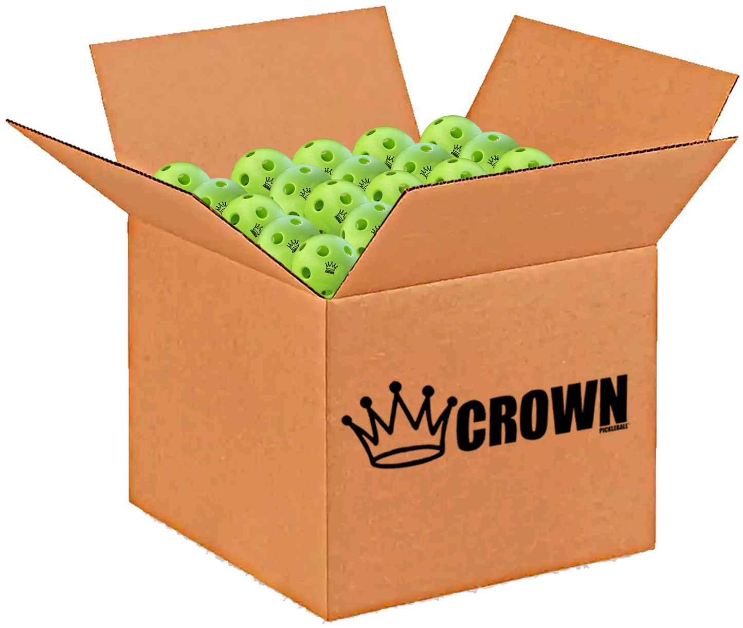 CROWN PICKLEBALL - High-Performance INDOOR Pickleballs (100-PACK APPLE)