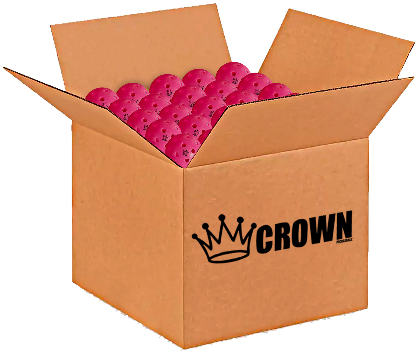 CROWN PICKLEBALL - High-Performance OUTDOOR Pickleballs (100-PACK CHERRY)