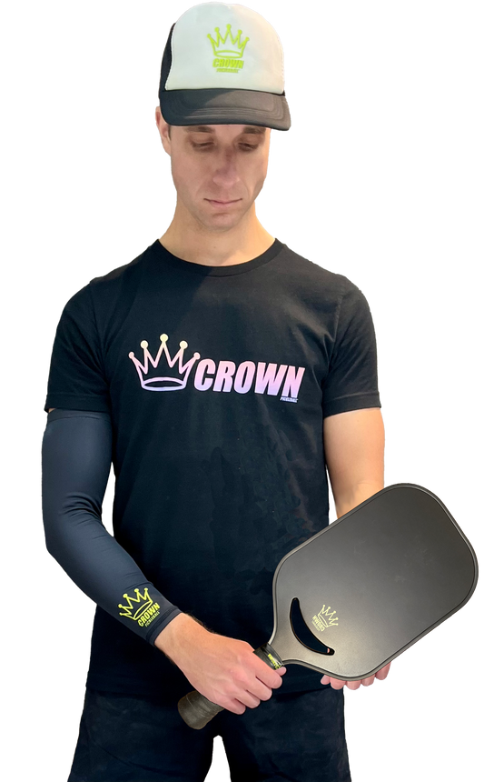 CROWN PICKLEBALL - SLEEVE - SERIOUS BLACK (Black/Yellow)