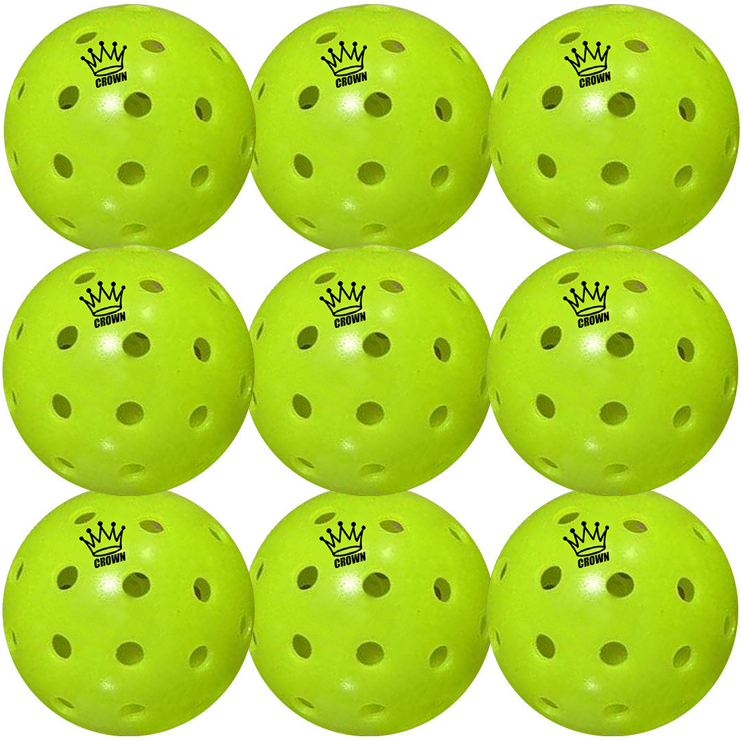 CROWN PICKLEBALL - High-Performance OUTDOOR Pickleballs (3-PACK LIME)