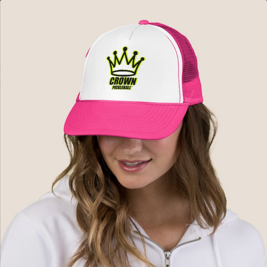 CROWN PICKLEBALL - Logo Hat (Pink/White)