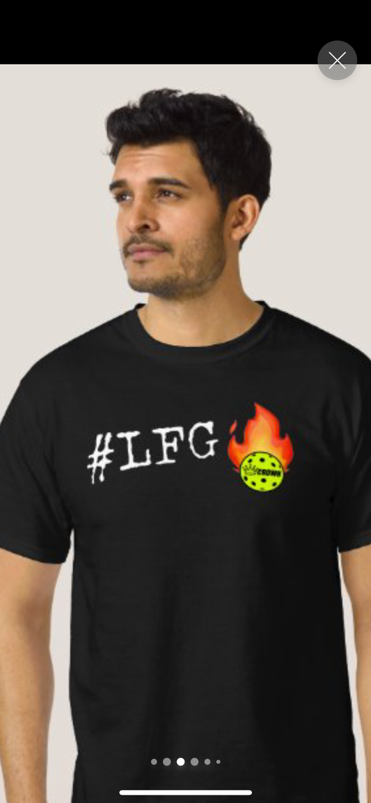 CROWN PICKLEBALL - Men's #LFG Shirt (Black/White)