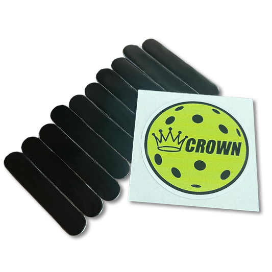CROWN PICKLEBALL - Lead Tabs (10-PACK BLACK)
