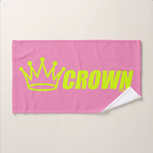 CROWN PICKLEBALL - Exercise Towel - Logo (Pink/Lime)