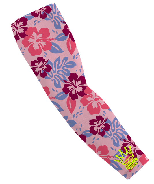 CROWN PICKLEBALL - SLEEVE - BUBBLE GUM TROPICS (Pink/Maroon)