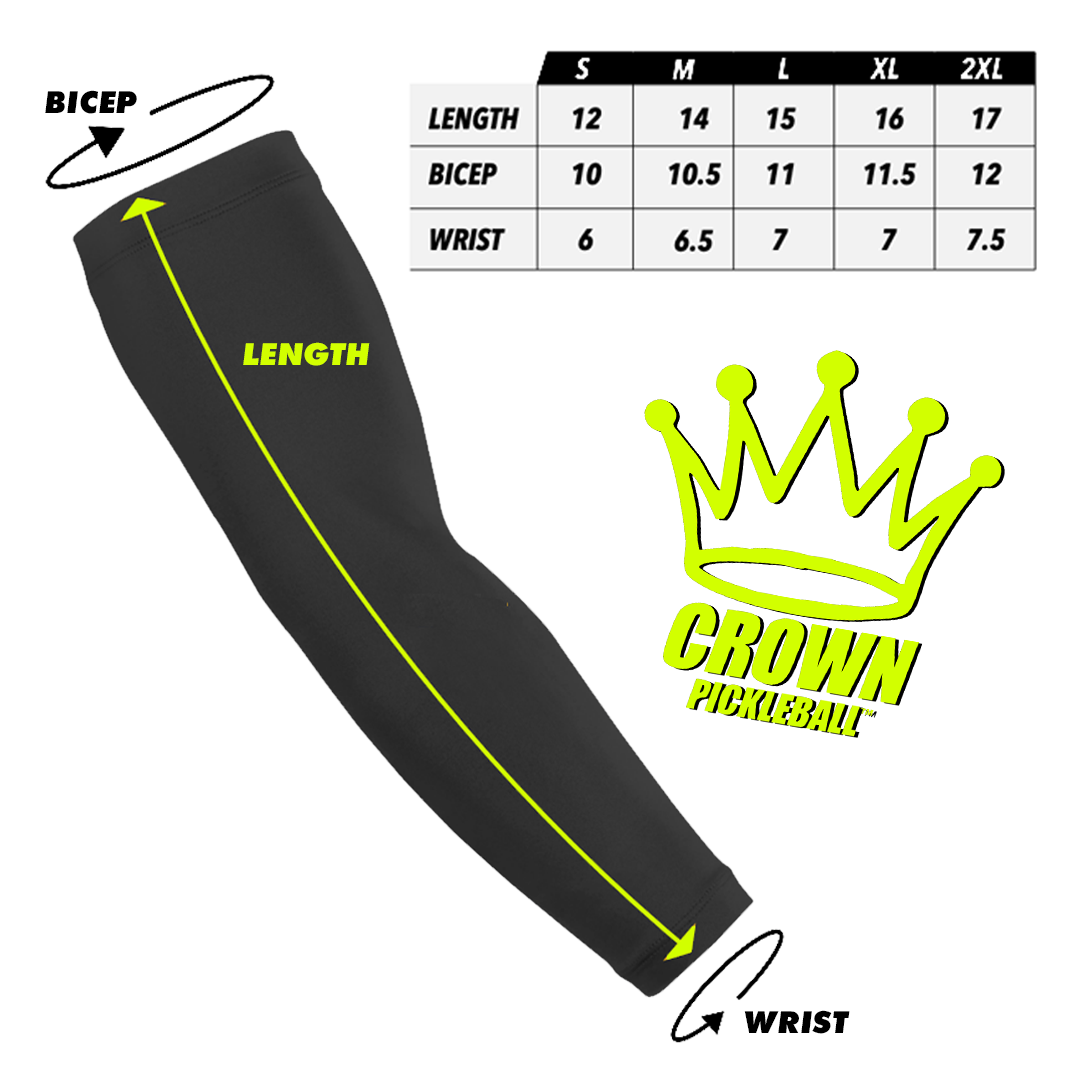 CROWN PICKLEBALL - SLEEVE - SERIOUS BLACK (Black/Yellow)