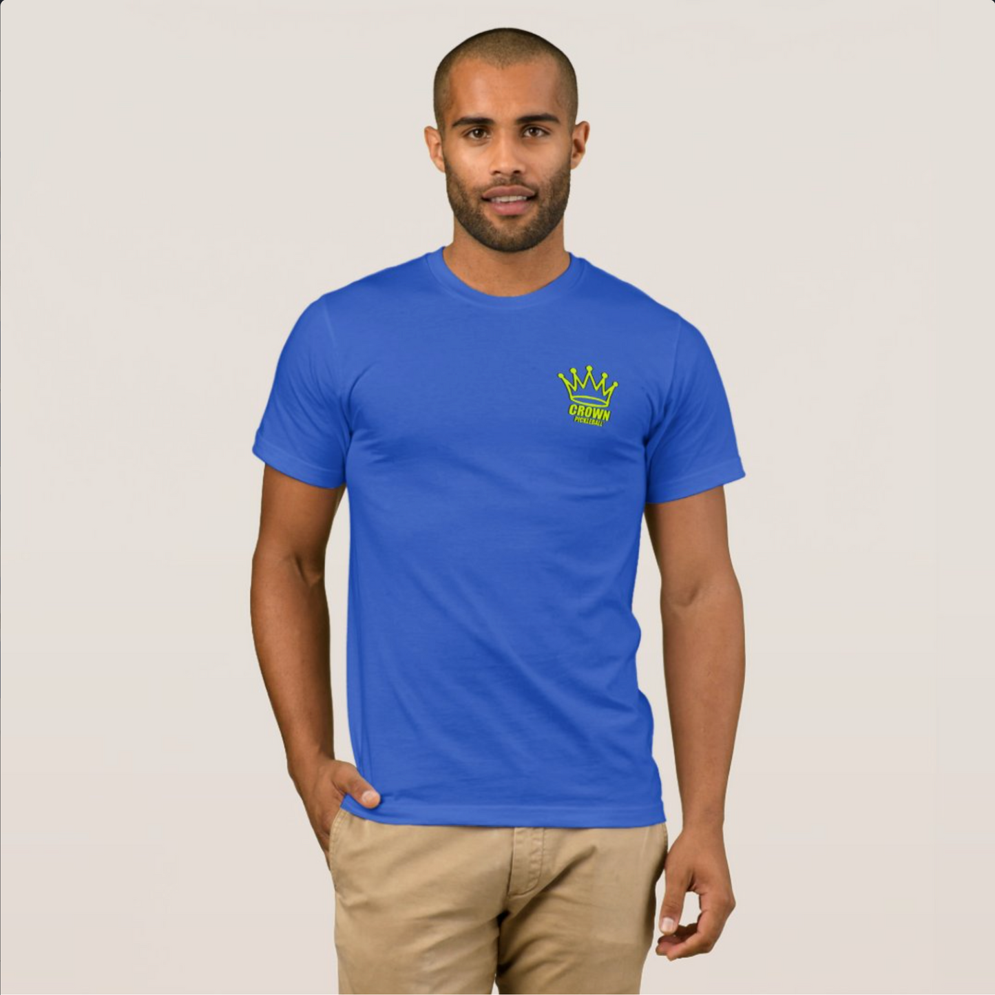 CROWN PICKLEBALL - Men's OUT! Shirt (Blue/Lime)