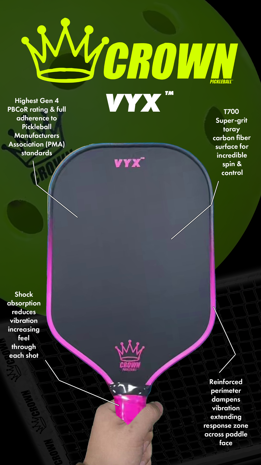 CROWN PICKLEBALL - VYX™ Pickleball Paddle