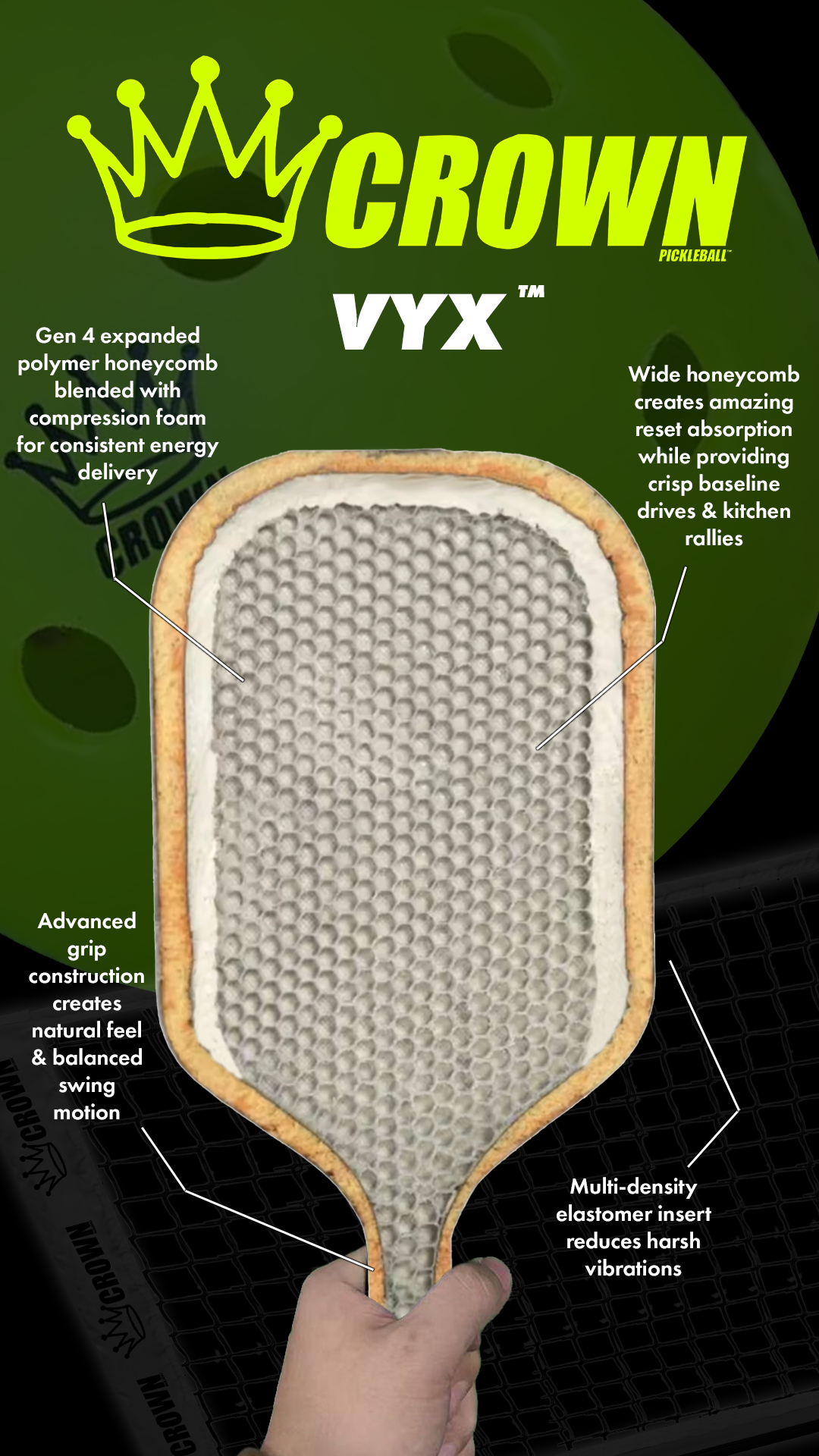 CROWN PICKLEBALL - VYX™ Pickleball Paddle