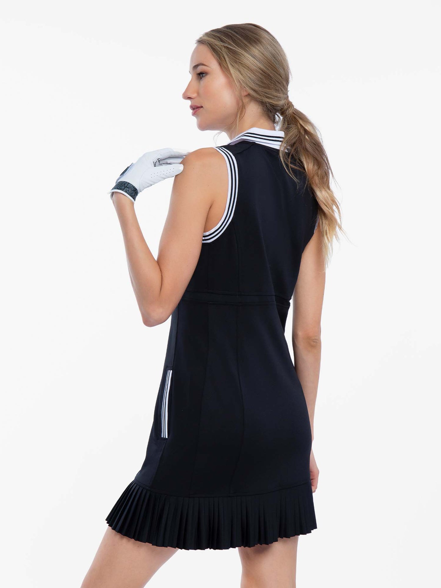 Aubrey Golf Dress - Black/White x CROWN PICKLEBALL