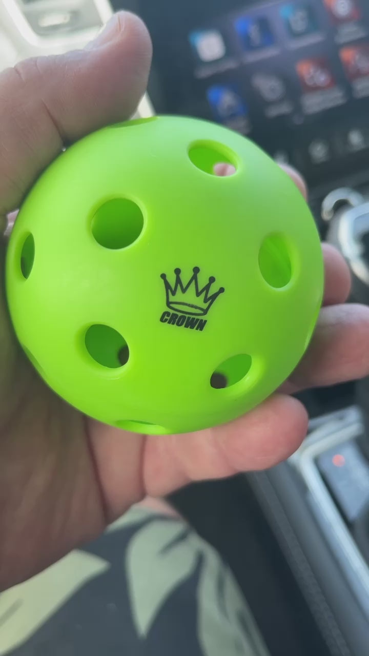 CROWN PICKLEBALL - High-Performance INDOOR Pickleballs (3-PACK APPLE)