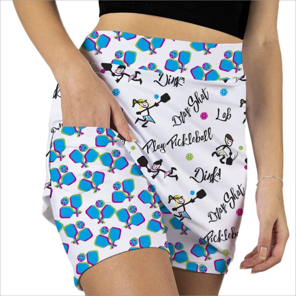 SOFY PLAYS PICKLEBALL WHITE SKORT x CROWN PICKLEBALL