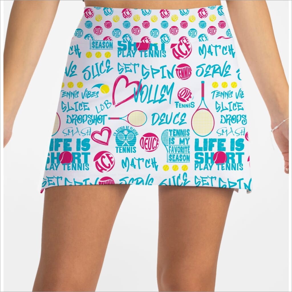 TENNIS LOVE WHITE SKORT x CROWN PICKLEBALL